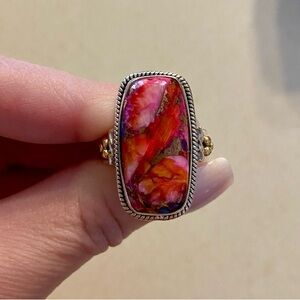 Sterling Silver Oyster Turquoise Ring